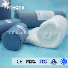 papel azul embalaje rollo de algodón absorbente quirúrgico